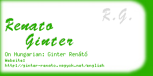 renato ginter business card