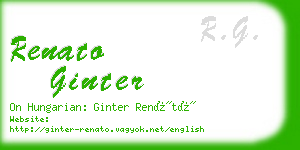 renato ginter business card